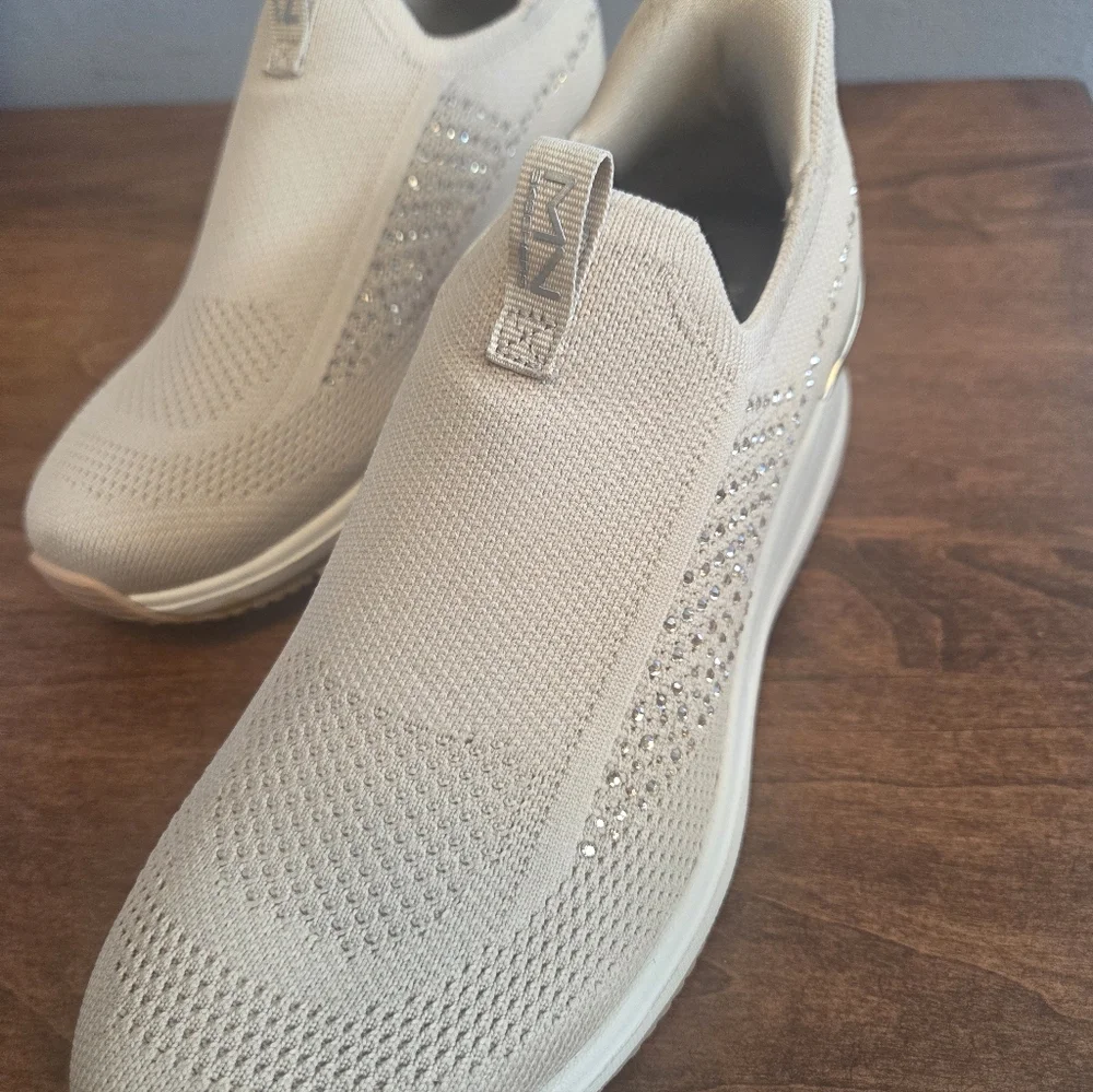 Skechers Beige Slip-On Sneakers